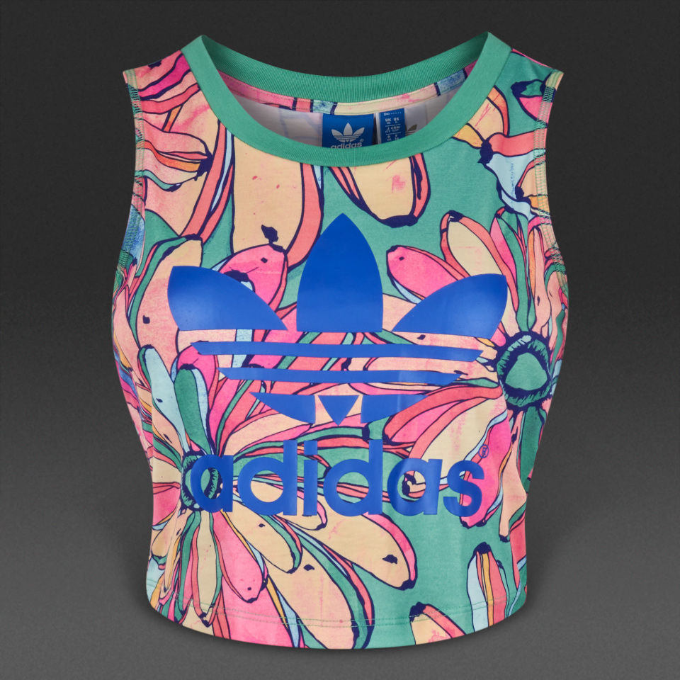 Adidas Originals Bananas Cropped Trefoil Top Multicolor for Women
